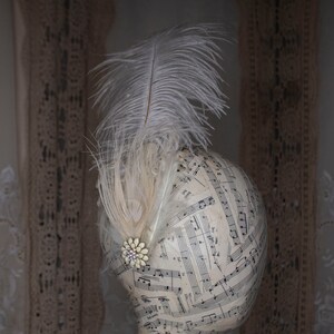Cream Feather Fascinator Headband