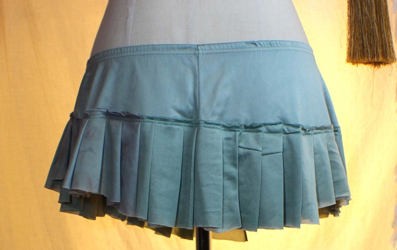 Sea foam Ruffles Aqua Mini Skirt