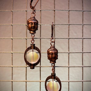 Dangle Earring Mix Bronze Buddha v.2