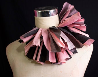 Pink and Black Striped Clown Collar