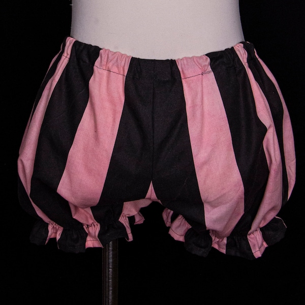 CUSTOM - Pink and Black Stripe Bloomers