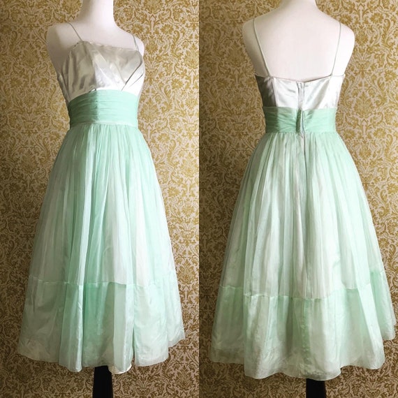 Vintage Seafoam Dress - image 1