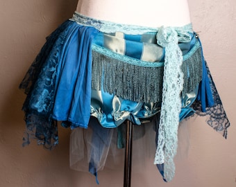 Bloomers de listras largas azuis e douradas