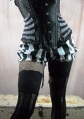 CUSTOM - Mini Micro Bloomers 1 inch Black and White Stripes