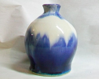 Blue and White Vase - Shades of Blue -- Ready to Ship