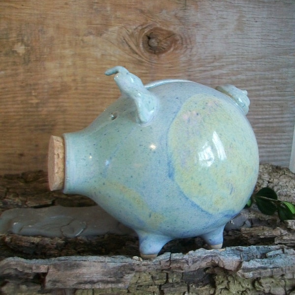 Piggy Bank -  Handmade on the Potters Wheel - Unique, One of a Kind  Gift for All Ages