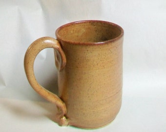 Extra Large  Mug- 18 oz - Nutmeg Glaze - Thrown on the Potters Wheel - Speckled Stoneware - Ready to Ship. Each  Mug is a OOAK