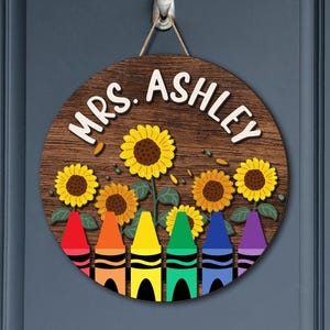 Custom 3D Teacher Door Sign, Classroom Door Hanger, Teacher Name Sign, Back To School, Classroom Decor, Teacher Gift, Teacher Welcome Sign