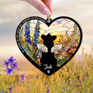 Personalized Dog Loss Sympathy Gift, Custom Dog Memorial Suncatcher, Pet Memorial Gift, Loss of Dog Gift, Dog Remembrance Gift