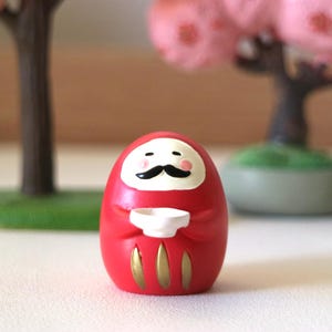 Cute Daruma Doll Figure, Daruma Doll Decoration, Japanese Daruma Doll Figure, Miniature Daruma Doll Statue, Japanese Lucky Doll, Wish Doll