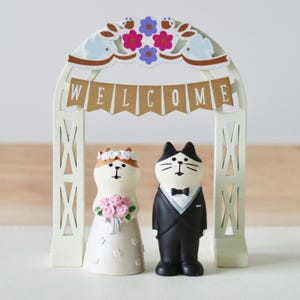 Wedding Cat Figures, Cat Cake Toppers Figures, Cute Cat Newlyweds, Wedding Gifts, Cat Couple Figures, Wedding Cat Couple, Wedding Cat Set