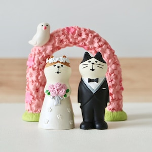 Wedding Cat Figures, Cat Cake Toppers Figures, Cute Cat Newlyweds, Wedding Gifts, Cat Couple Figures, Wedding Cat Couple, Wedding Cat Set