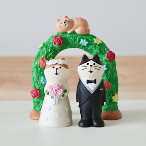 Wedding Cat Figures, Cat Cake Toppers Figures, Cute Cat Newlyweds, Wedding Gifts, Cat Couple Figures, Wedding Cat Couple, Wedding Cat Set