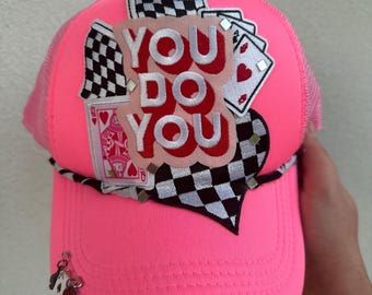 Vegas Patch Trucker Hat, Life is a Gamble, Casino Style - Etsy display picture 1