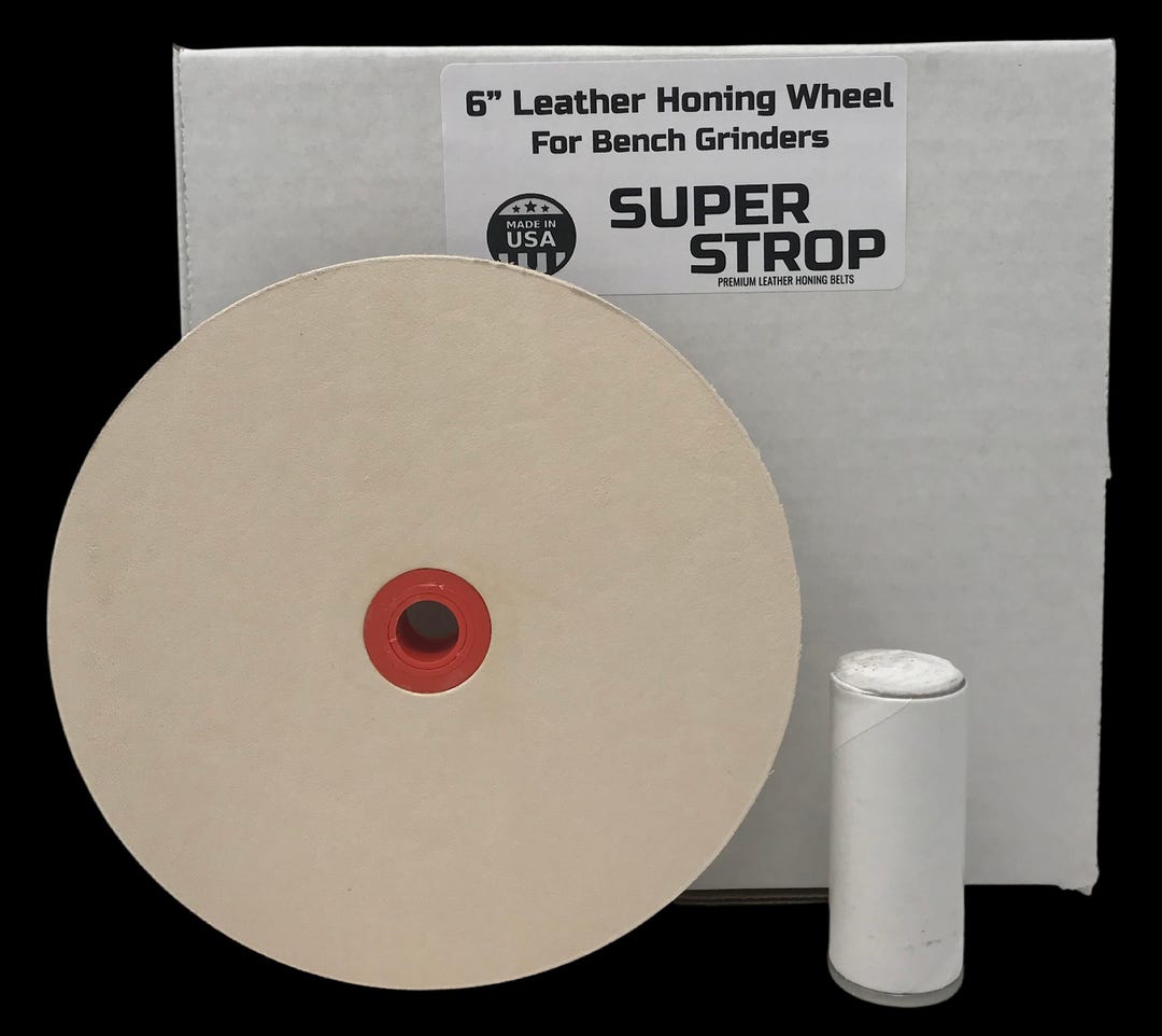 3" Leather Stropping And Polishing Wheel For Bench Grinders W/ 10