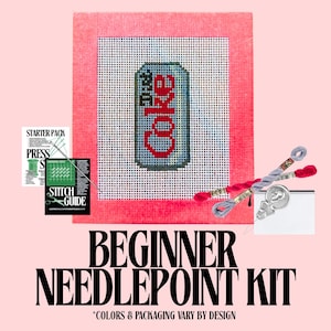 Cola Nadelspitzen Kit | Handbemalte Mini Leinwand, Anfängerfreundlich