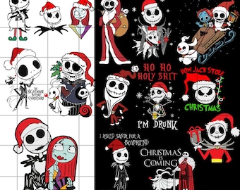 Christmas Nightmare Shirt Design Png Bundle, Christmas Magical Png, Christmas Cartoon Movie Png, Christmas Friends Png, Sublimation File