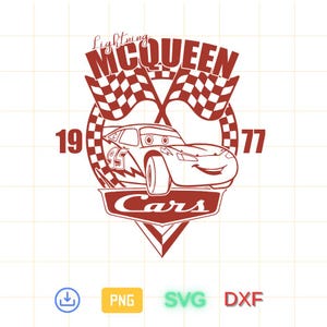 Lightning Mcqueen SVG Laser Cut File, Cars Lightning Mcqueen Download ...