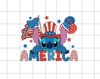 Stitch 4 luglio Png Viaggio in famiglia Png, Stitch America Png, 4 luglio Png, Giorno dell'Indipendenza Png