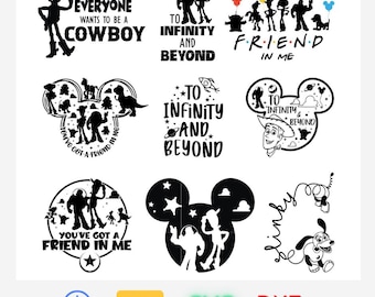 Toy Story SVG Bundle, Woody Svg Files for Cricut, Toy Story Png, Buzz Lightyear Svg for Shirts
