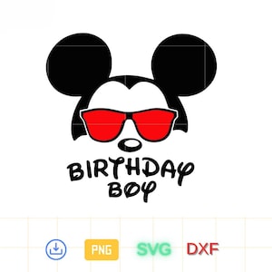 Mickey Svg, Mickey feestvarken Svg, verjaardag png, verjaardag Svg, gelukkige verjaardag png, verjaardag muis png, aangepaste verjaardag png