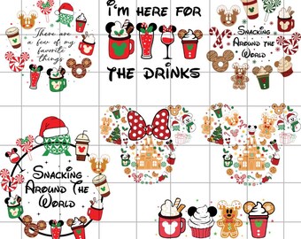 Mickey Christmas Snack SVG Bundle | Gingerbread Mickey, Peppermint, Hot Cocoa