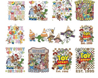 Toy Story Watercolor Png Clipart, Toy Story Png Digital File, Clip Art Png Files, Buzz Lightyear, Woody, Jessie, Slinky and more