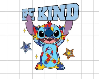 Autism Stitch With Lilo Png, Sublimation Design Download, Autism Awareness Png, Autism Puzzle Png, Stitch Png, Sublimate Designs Download