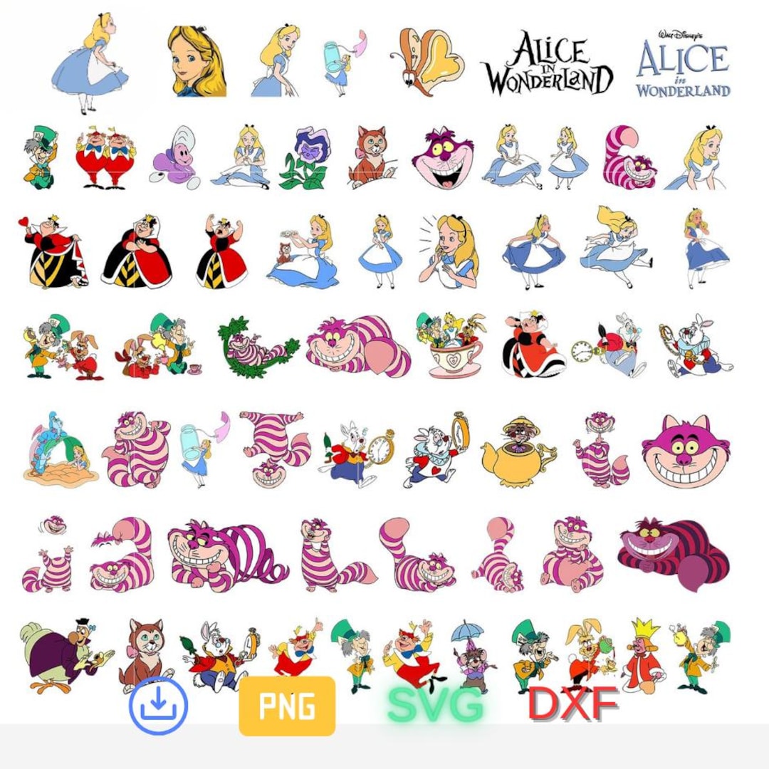 Alice in Wonderland SVG Bundle, Alice SVG, Princess Svg, Alice in ...