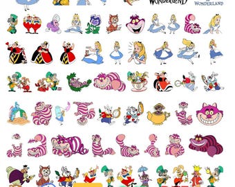 Alice in Wonderland SVG Bundle, Alice SVG, Princess svg, Alice in Wonderland Clipart, Alice in Wonderland digital download