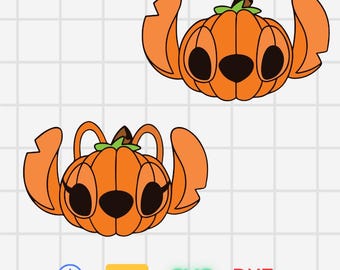 Pumpkin Stitch Head Halloween Svg Bundle, Horror Stitch Png Bundle, Angel Halloween Digital File, Trick Or Treat Clipart, Svg For Cricut