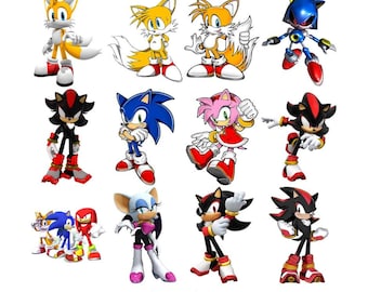 Sonic PNG-paket, hög kvalitet, Sonic Clipart Png, Sonic Silhuett, Sonic Födelsedag, Sonic-tryck, Babytröja DIY, Sonic-tryck Barntröja Png
