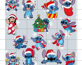 Stitch Christmas Png Svg Bundle: Merry Xmas, Grinchmas, Costume (Digital Download)