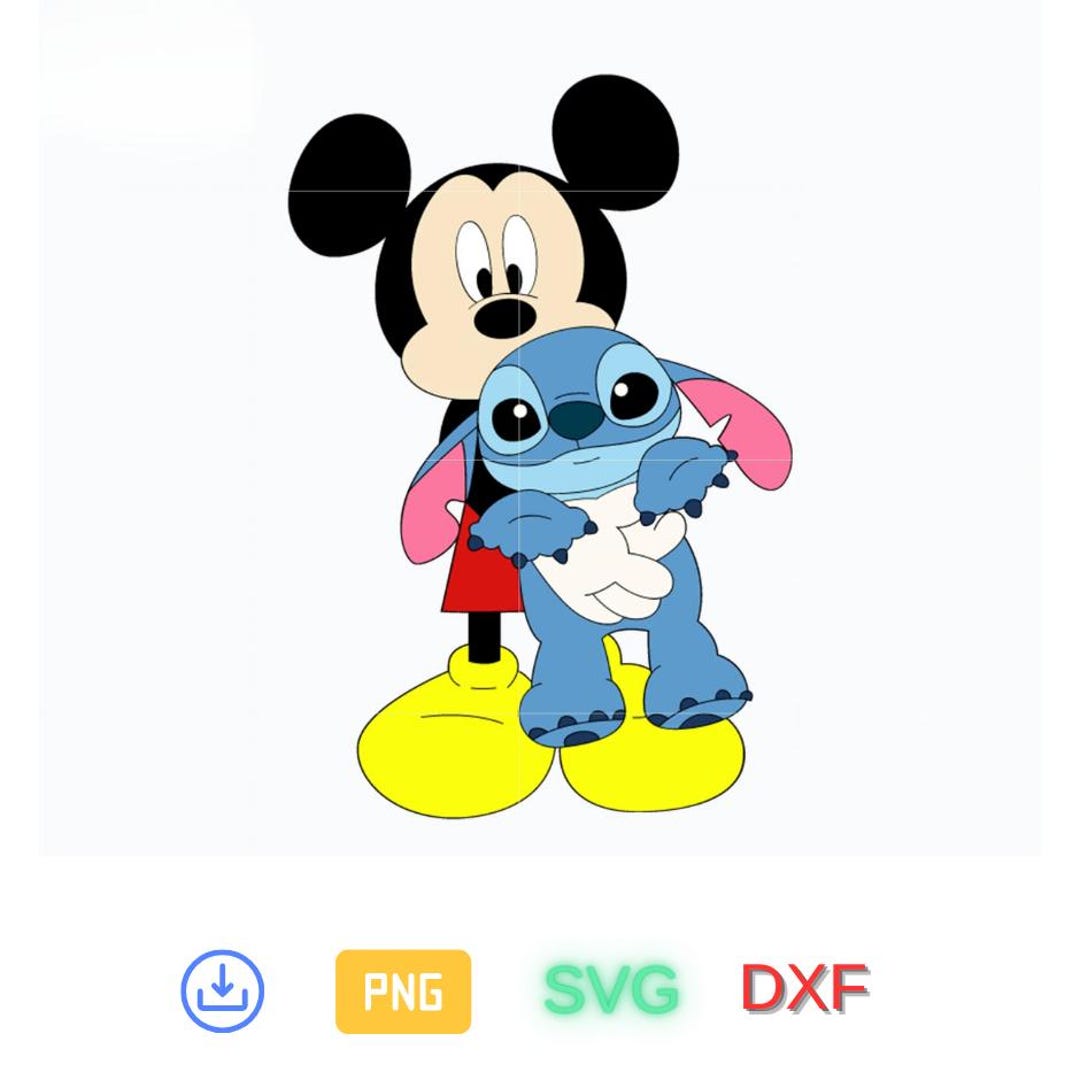 Mickey Rabbit Stich Stitch and Mickey Svg, Mickey Svg, Mickey Png, Mickey Cut File, Stitch ...