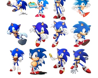 Sonic PNG-paket, hög kvalitet, Sonic Clipart Png, Sonic Silhuett, Sonic Födelsedag, Sonic-tryck, Babytröja DIY, Sonic-tryck Barntröja Png