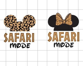 Topolino, Minnie, Regno Animale, Cappello da Safari, Giraffa, Fiocco con Orecchie e Testa, Formati PNG SVG, Download Istantaneo, Silhouette Cameo, Cricut