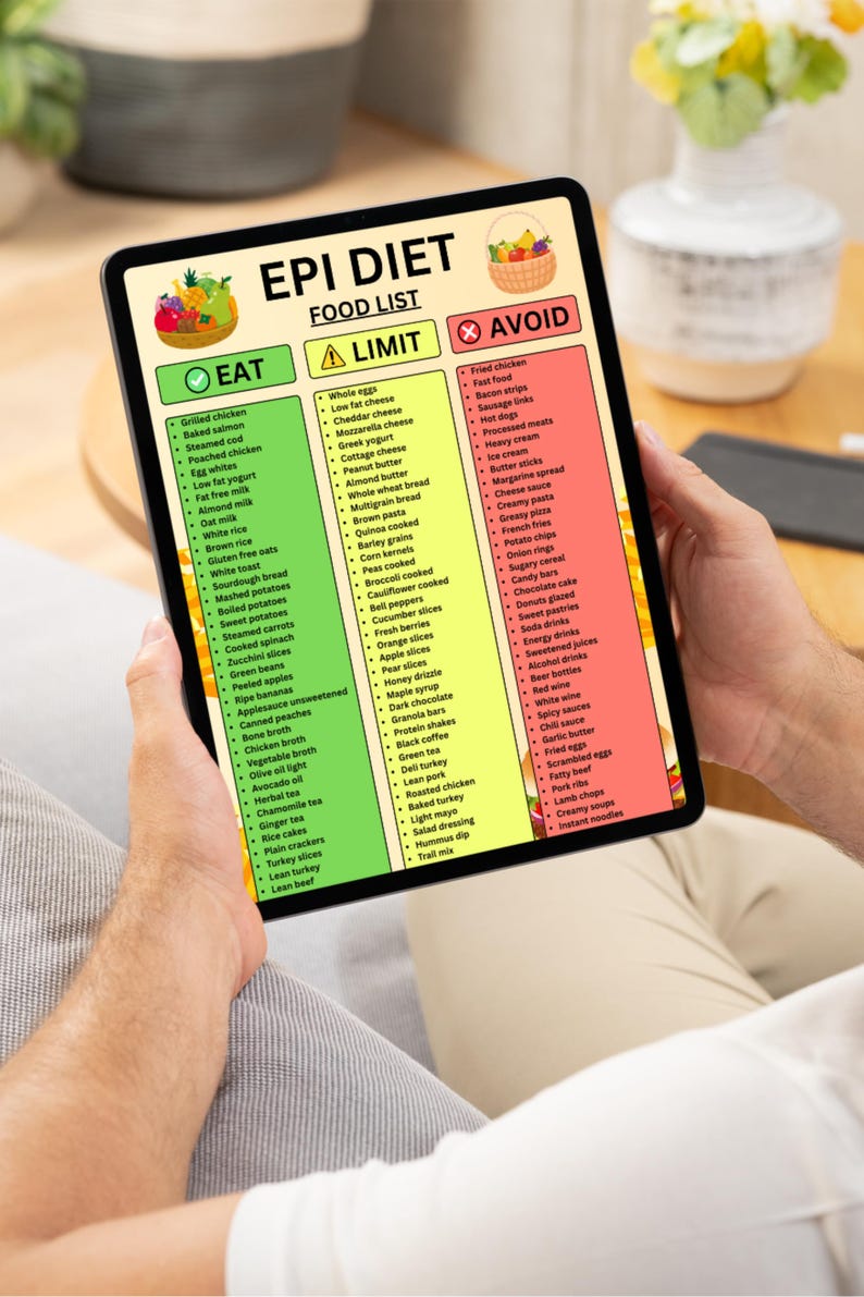 EPI Diet Food List , Exocrine Pancreatic Insufficiency Diet Printable ...