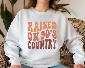Retro 90s Country Music Hoodie, Western Rodeo Crewneck