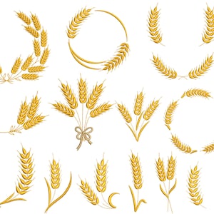 Embroidery Design Wheat Collection 001