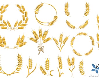 Embroidery Design Wheat Collection 001 embroidery machine designs
