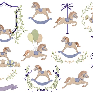 Embroidery Design Little Horses 011