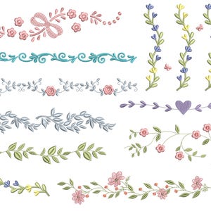 Embroidery Design Branches and Flowers 001