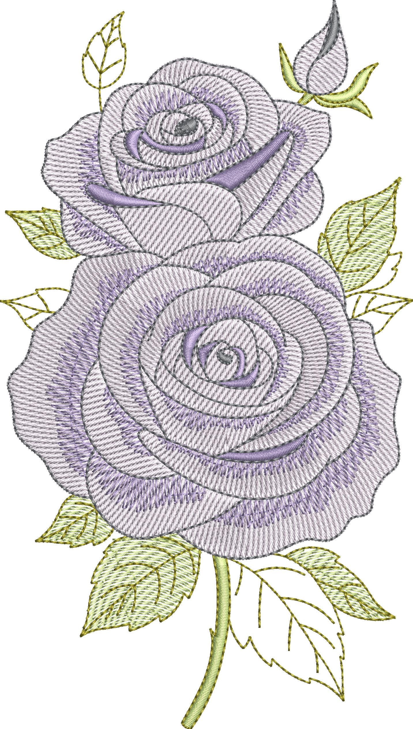 Embroidy Design Roses Embroidery Design Roses Collection 008 - Etsy