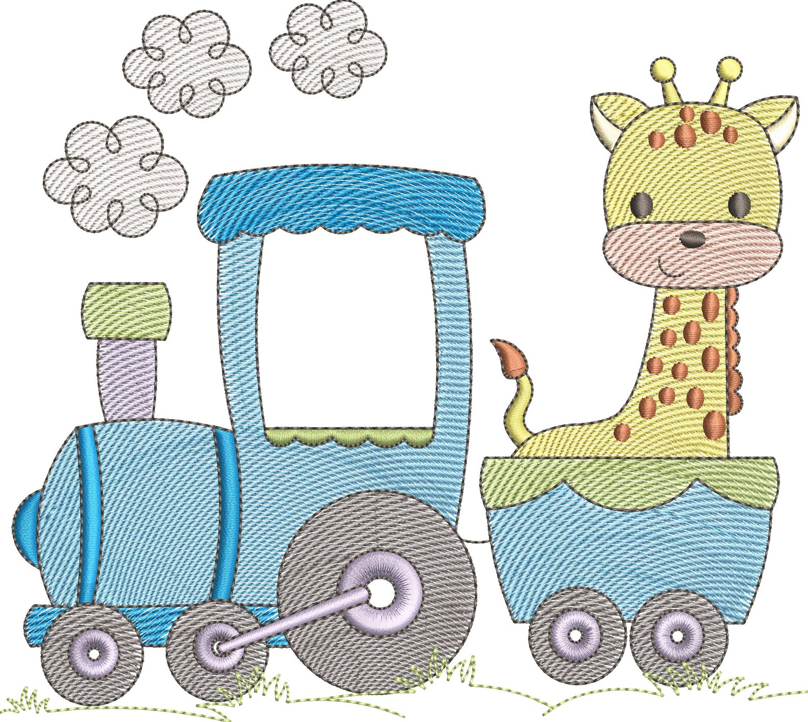 Embroidery Design Little Train 020 - Etsy