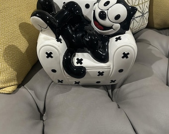 1000個限定/Felix the CAT/フィリックス/クッキージャー/陶器 FELIX THE CAT Ceramic Cookie Jar Limited Edition Clay Art