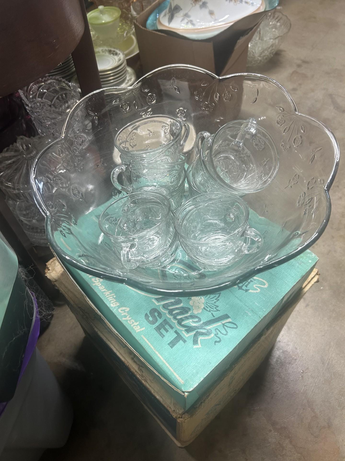 食器 Savannah Punch Bowl Set Anchor Hocking Savannah Punch Bowls - Etsy