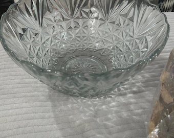 Anchor Hocking Arlington 27 Piece Punch Bowl Complete Set 12 Cups