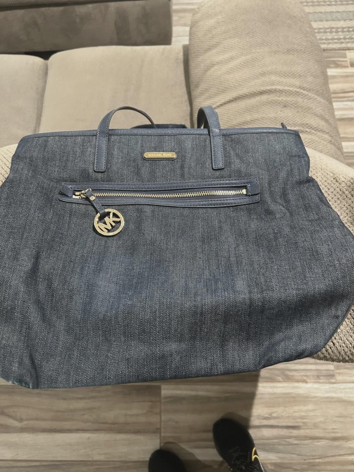 Michael Kors Kempton Dark Denim/ Dark Blue Medium Tote 38S7CKPT2C