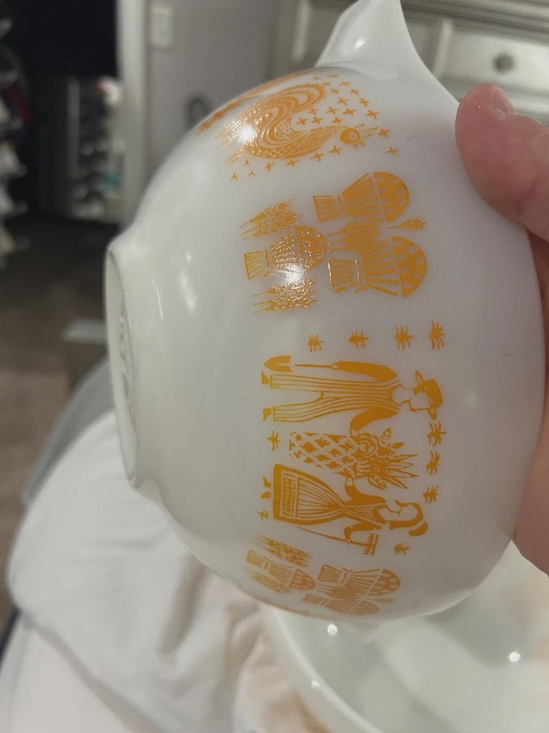 RARE Vintage Pyrex Orange Pumpkin Butterprint Cinderella BOWL SET-441 ...