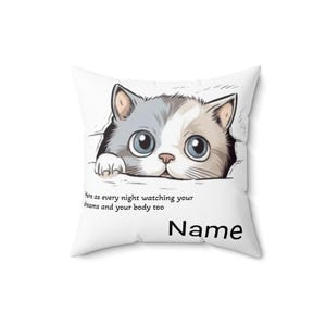 Cute Cat & Dog Hidden Design Pillow, Pet Lover Cushion, Home Decor, Cat Decor, Dog Decor, Gift for Animal Lovers